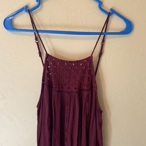 Maroon halter tank top